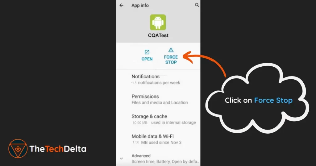 What is CQATest App and How to Force Stop it